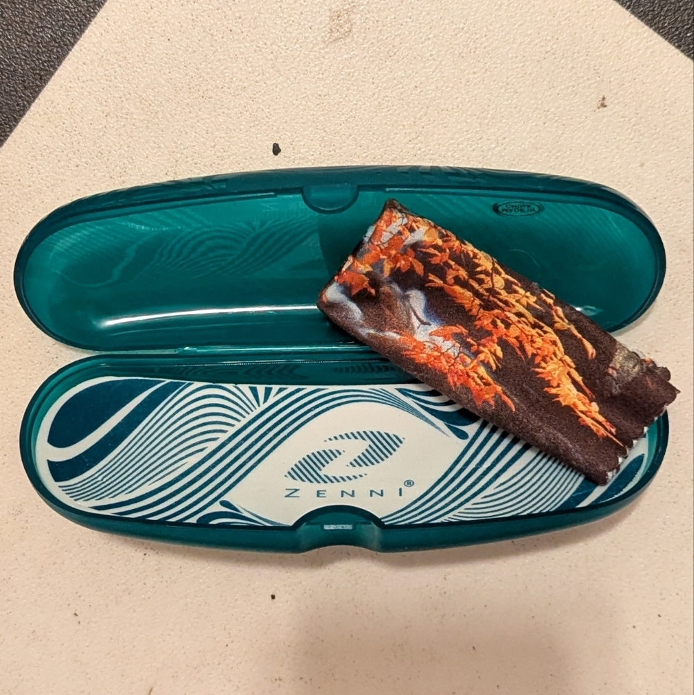 Zenni Optical Eyeglass Case with Fall Foliage Cloth